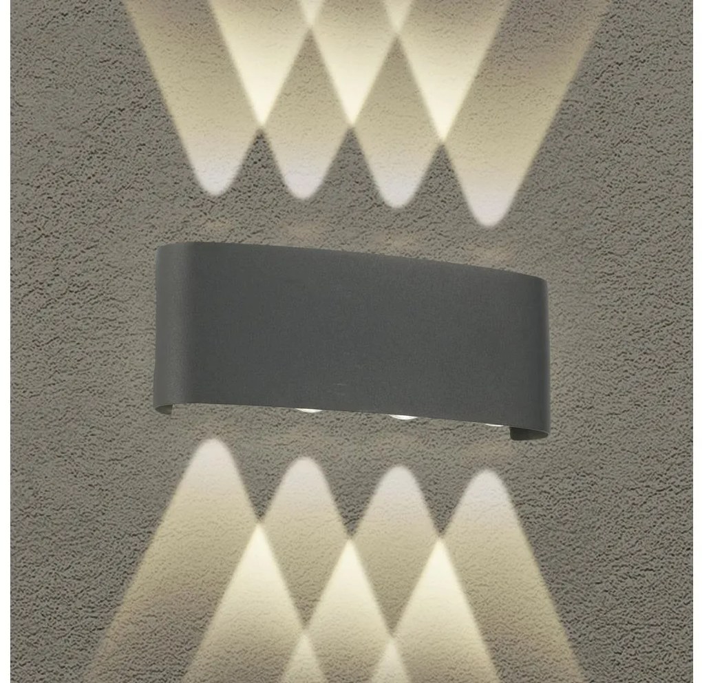 Brilagi - LED vonkajšie nástenné svietidlo FLAREBOX LED/8W/230V antracit IP65 BG2262