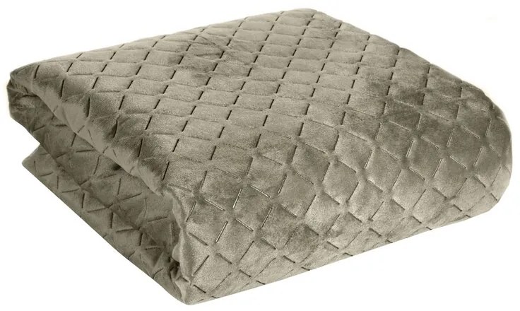 Dekorstudio Zamatový prehoz na posteľ DIMON v tmavobéžovej farbe Rozmer prehozu (šírka x dĺžka): 70x160cm