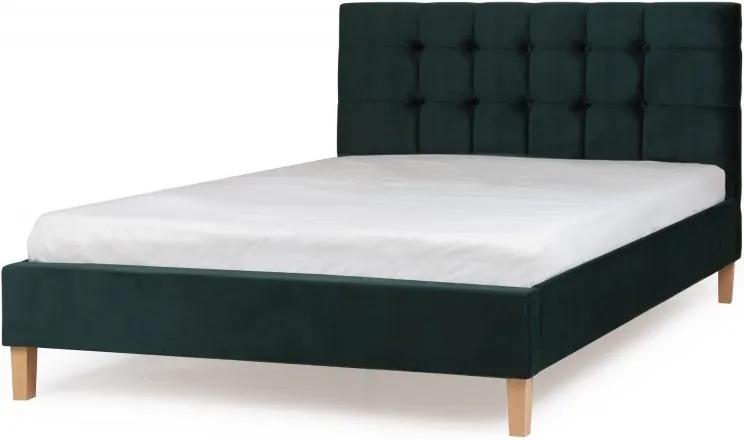 Hector Čalúnená posteľ Ravio 180x200 dvojposteľ - zelená