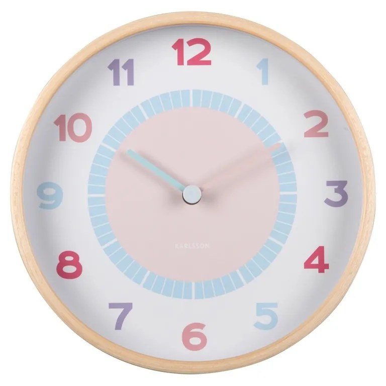 Karlsson 5963MC dizajnové nástenné hodiny svetlomodrá, pr. 25 cm