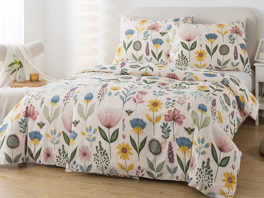 XPOSE® Francúzske bavlnené obliečky ROZKVITNUTÁ LÚKA