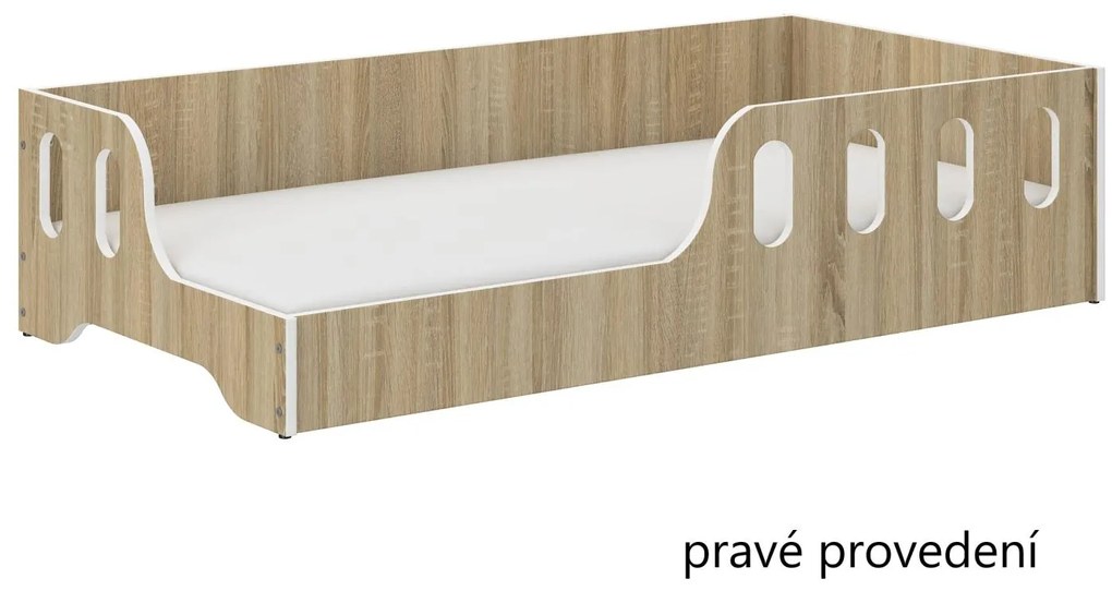 Detská Montessori posteľ COCO 160x80 cm - sonoma