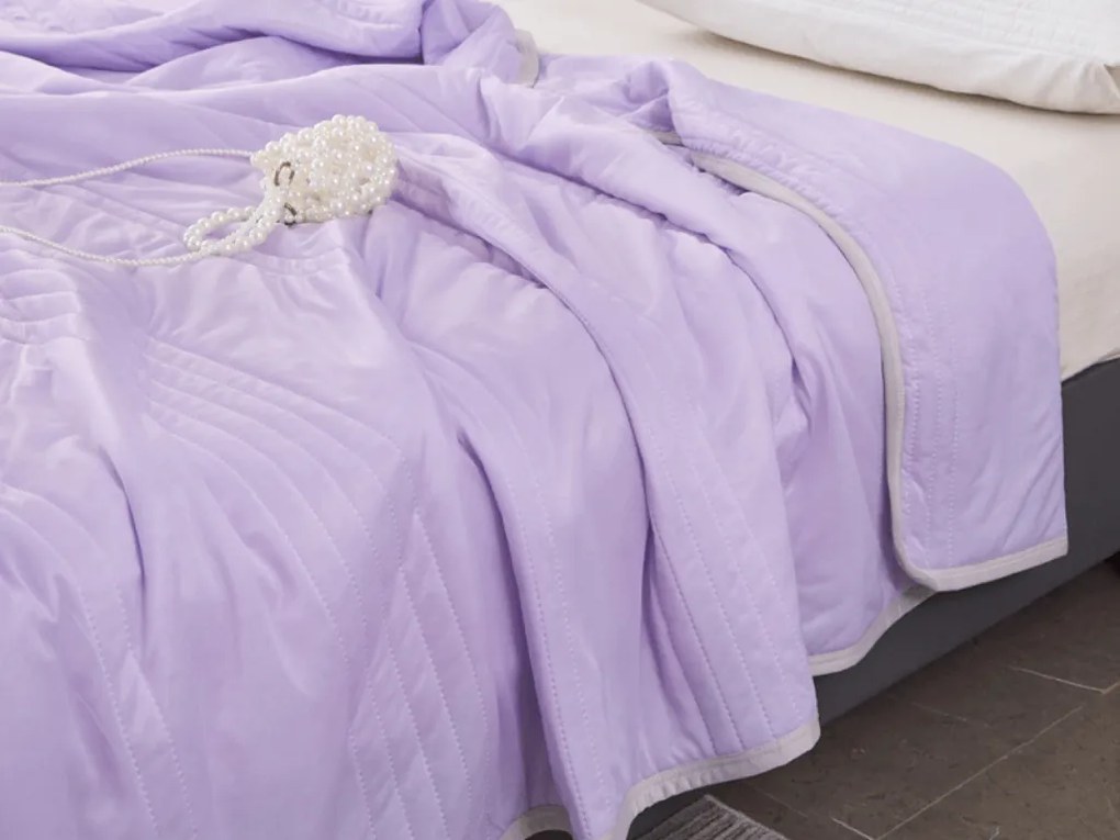 Chladiaca letná prikrývka CELIA, fialová Rozmer: 200 x 220 cm