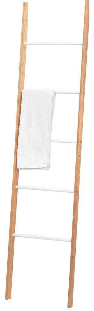 Rea - Tutumi, Vysoký bambusový rebríkový policový systém 186cm, hnedá, HOM-03693