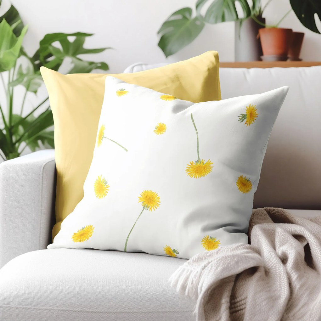 Goldea bavlnená obliečka na vankúš - púpavy 50 x 70 cm