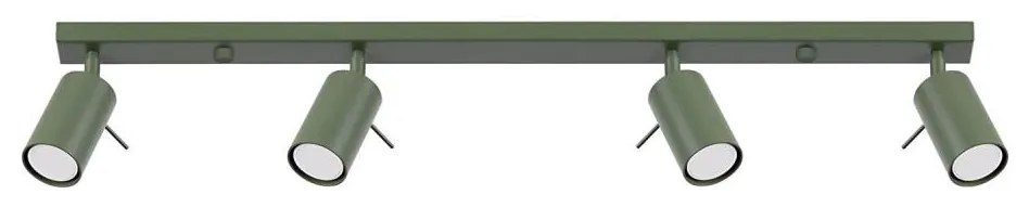 Sollux SL.1504 - Bodové svietidlo RING 4xGU10/10W/230V zelená