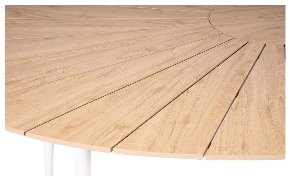 Súprava 4 bielych jedálenských stoličiek Jaanna a prírodného stola Marienlist - Bonami Essentials