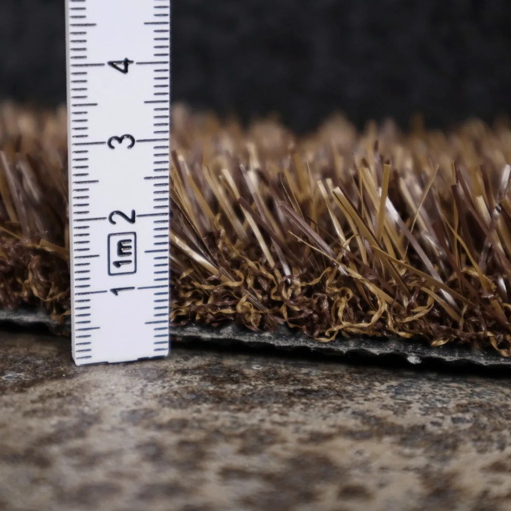 Europe Grass, Umelá tráva PartyGrass Brown, na mieru, šíře 4m, hnedá