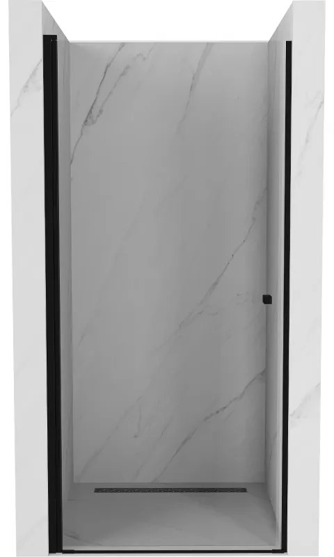 Mexen Pretoria, 1-krídlové sprchové dvere do otvoru 100 cm, 6 mm číre sklo, čierny profil, 852-100-000-70-00