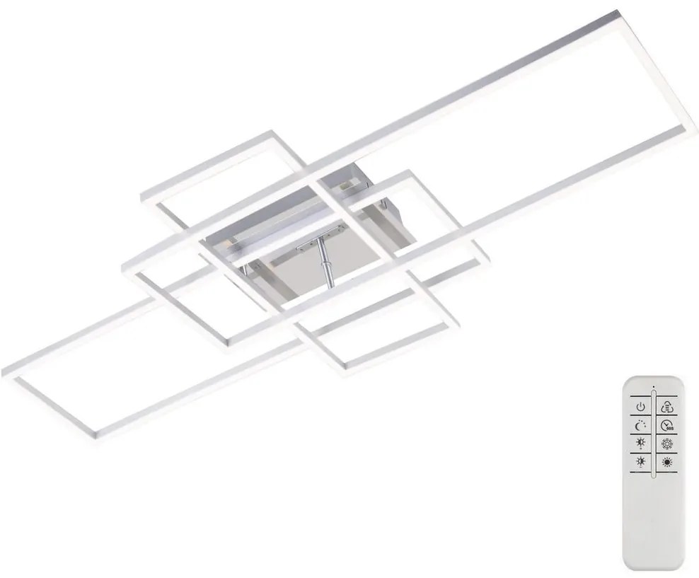 Brilo - LED Stmievateľný prisadený luster FRAME LED/51W/230V chróm + DO