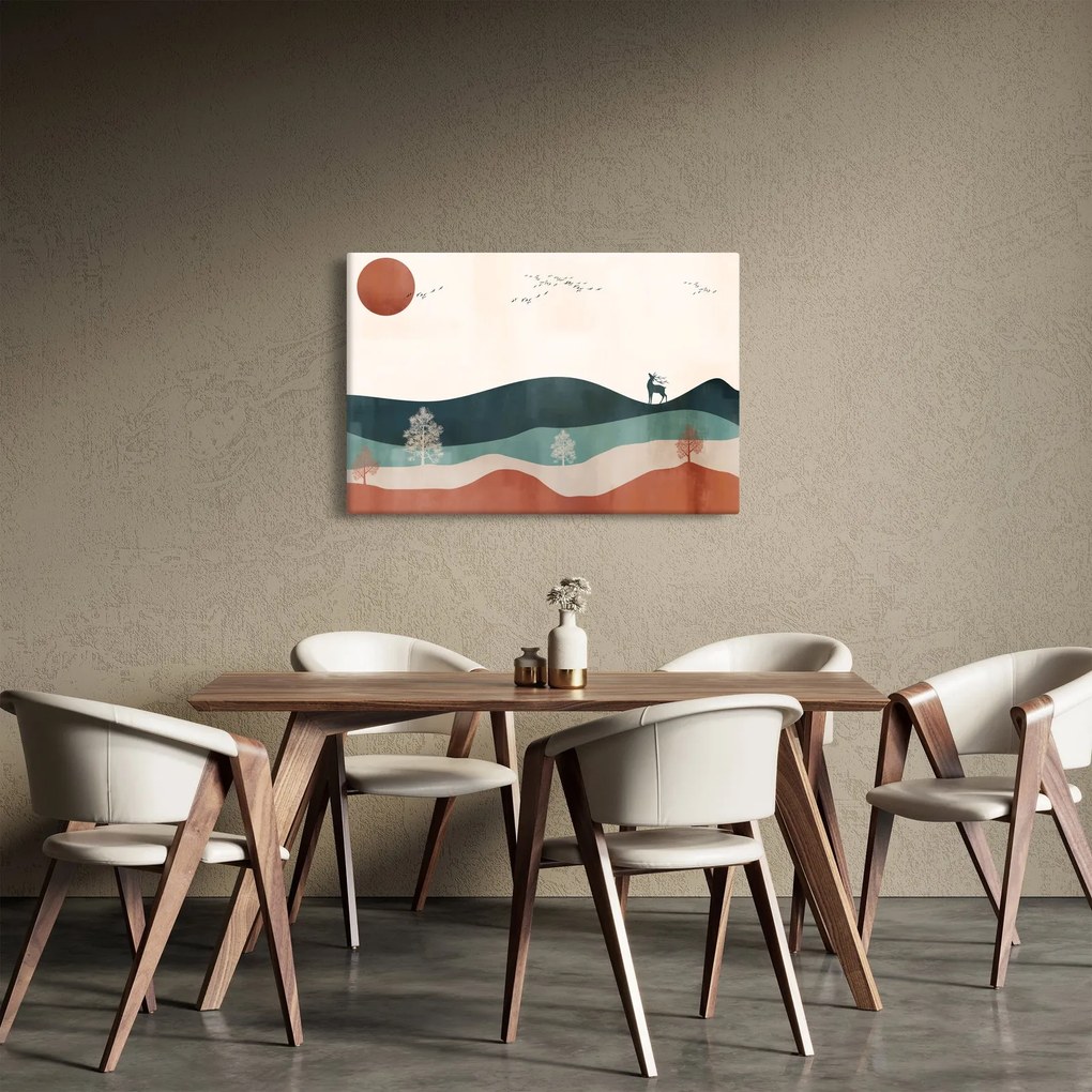 Obraz - Ilustrovaná krajina (90x60 cm)