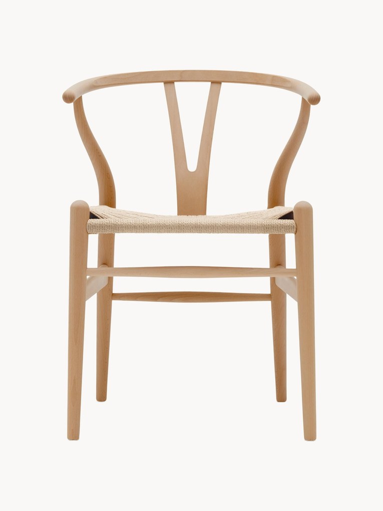 Drevená stolička's ručne tkaným sedadlom CH24 Wishbone Chair