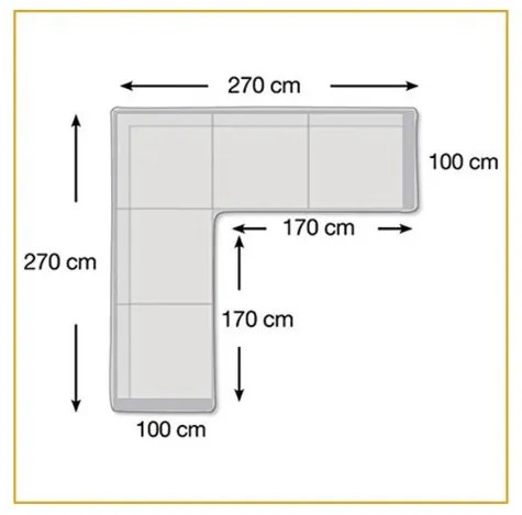 Ochranná plachta pre sedaciu súpravu L-Form XL (270x270x80 cm)