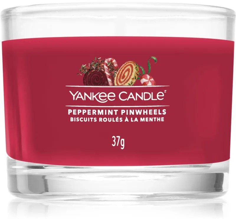 Yankee Candle Peppermint Pinwheels votívna sviečka I. 37 g
