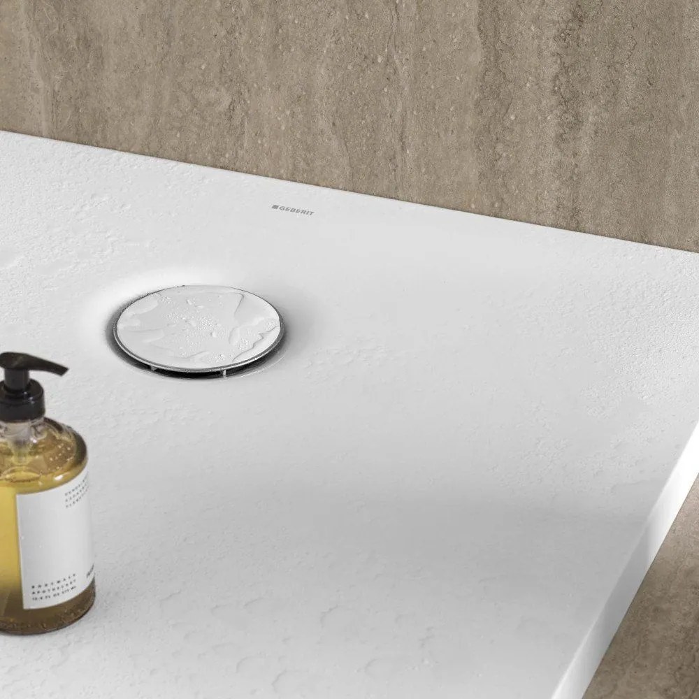 GEBERIT Olona obdĺžniková sprchová vanička z kamennej živice, 800 x 1000 x 40 mm, protišmyk, biela matná, 550.759.00.1