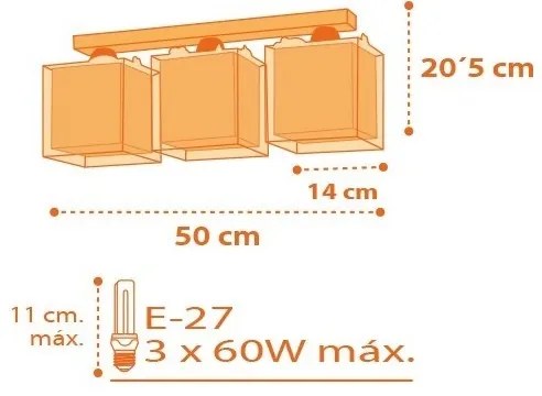 Dalber D-73453 - Detské stropné svietidlo DINOS 3xE27/60W/230V
