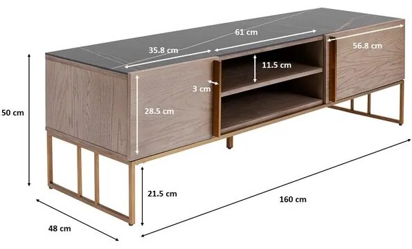 Cesaro Tv stolík 160x50cm