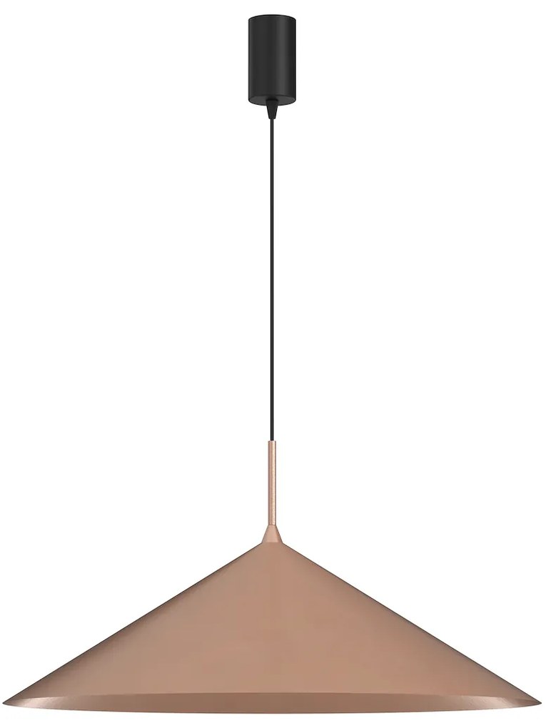 EUlight Závesné svietidlo Capital, 1x medené kovové tienidlo, (fi 60cm), b
