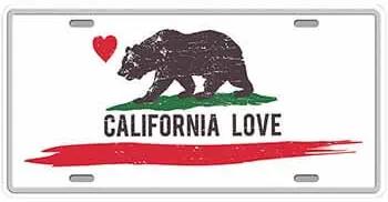 Ceduľa značka California Love