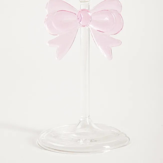 Pohár na stopke BOWY s mašľou 762376 200 ml