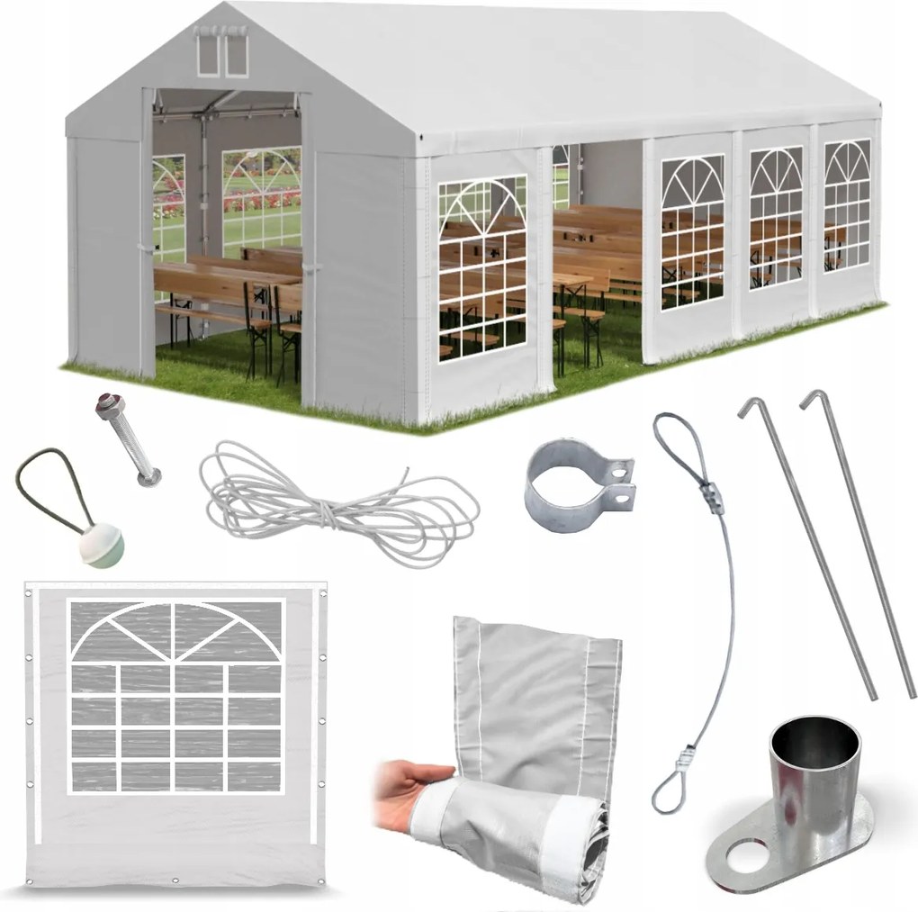 Záhradný stan 6x10m Svadobný Párty Stan Das 560 S