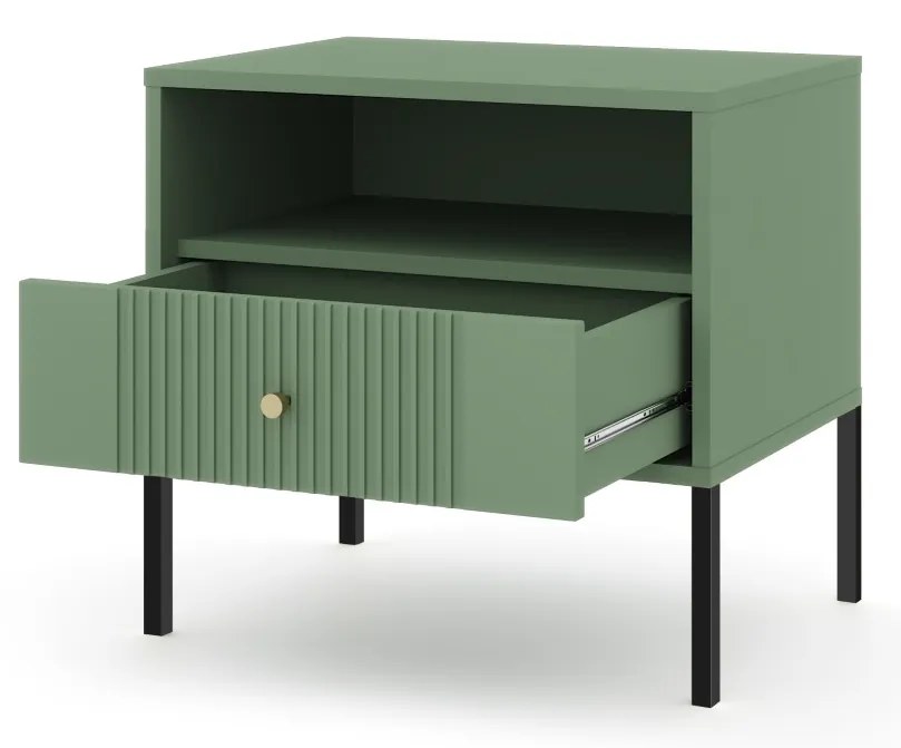 Nočný stolík Iseo I 54 cm zelený