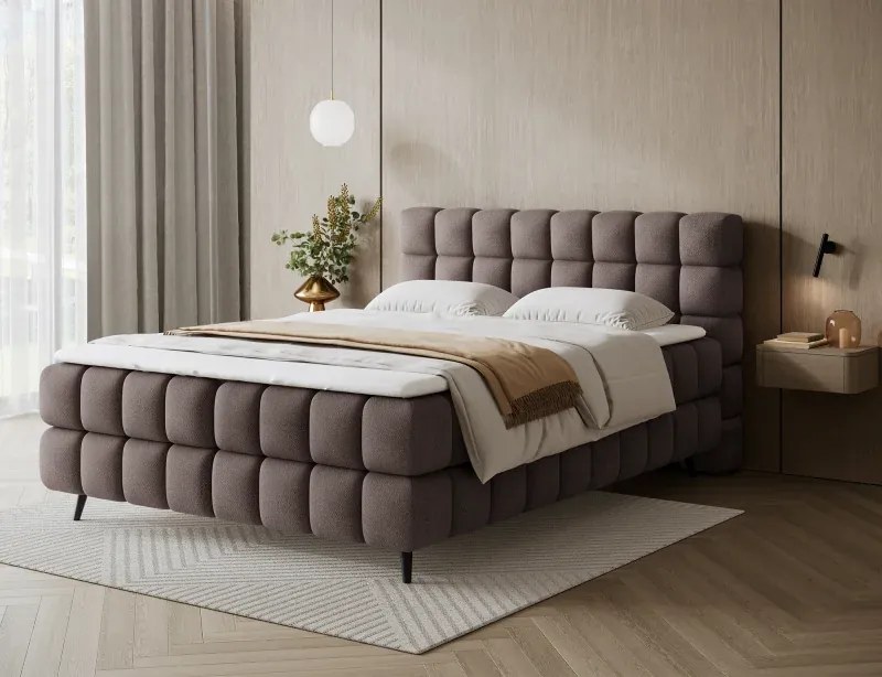 Kontinentálna posteľ Sabrina 160x200, hnědá (tonall 22)