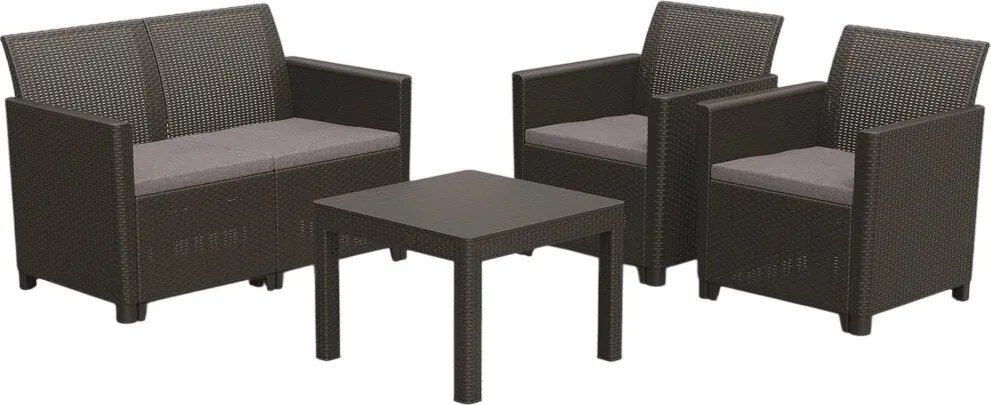 Keter záhradný set Claire grafit