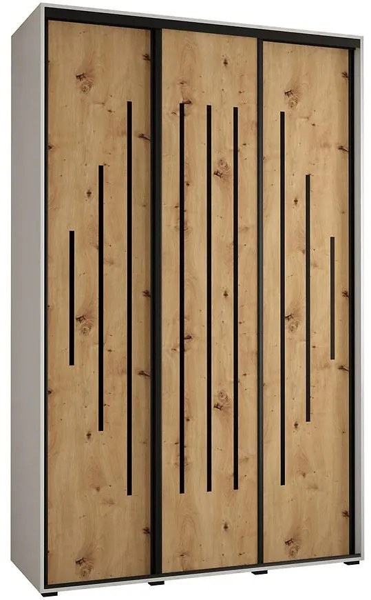 Skriňa 45 Canaris 12 180 biela/artisan/čierna