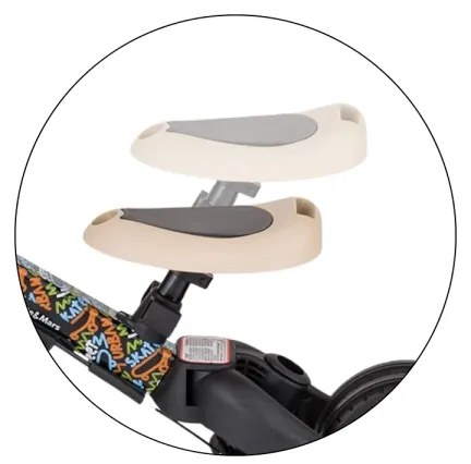 PETITE&MARS - Detská trojkolka 5v1 TURBO LIMITED City Beat