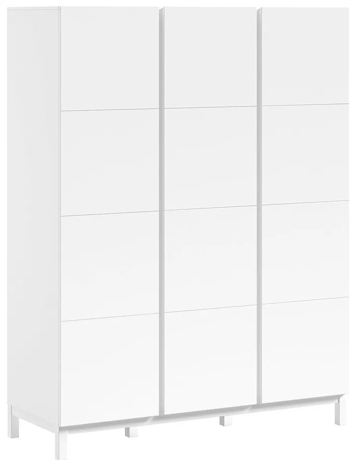 Biela detská šatníková skriňa 149x196x58 cm Eva – Vipack