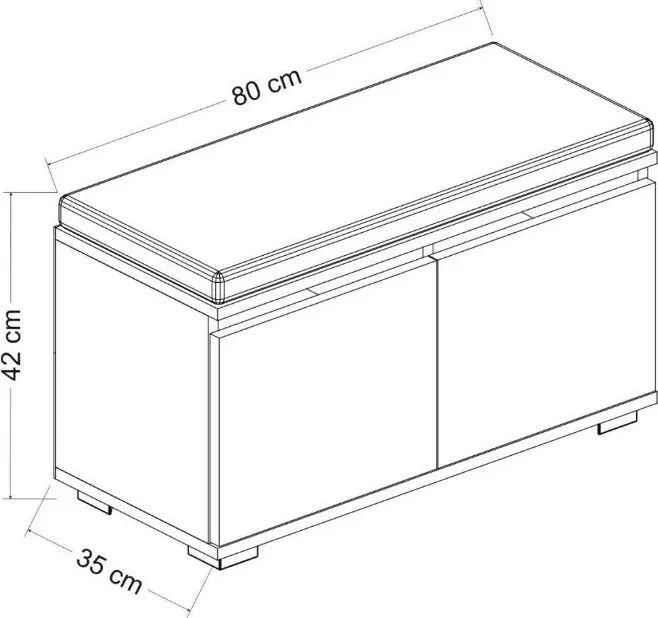 Skrinka na topánky Drago White
