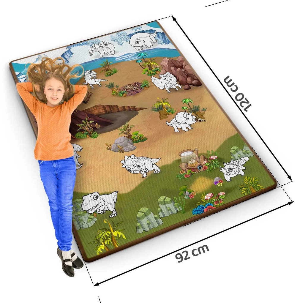 Rolovaná penová podložka na vyfarbovanie 120 x 90 x 0,3 cm Ricokids RK-344