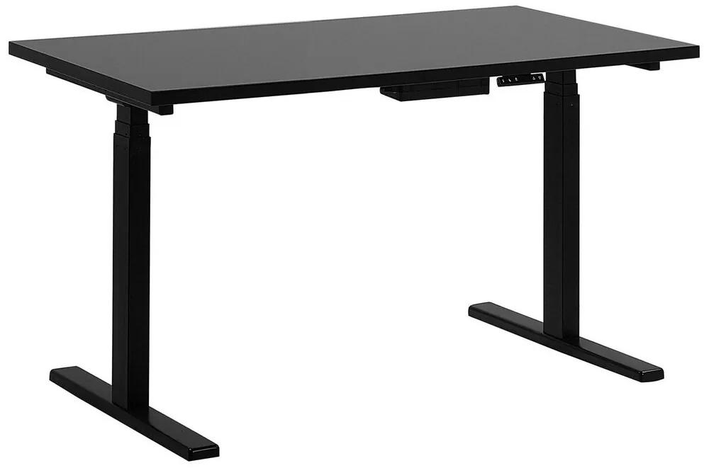 Elektricky nastaviteľný písací stôl 130 x 72 cm čierny DESTIN II Beliani