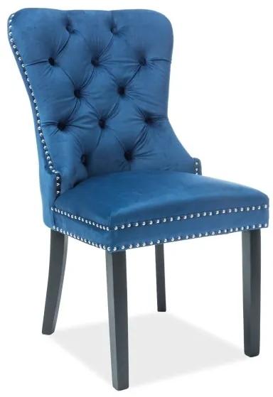 Luxusná jedálenská stolička BARON modrá
