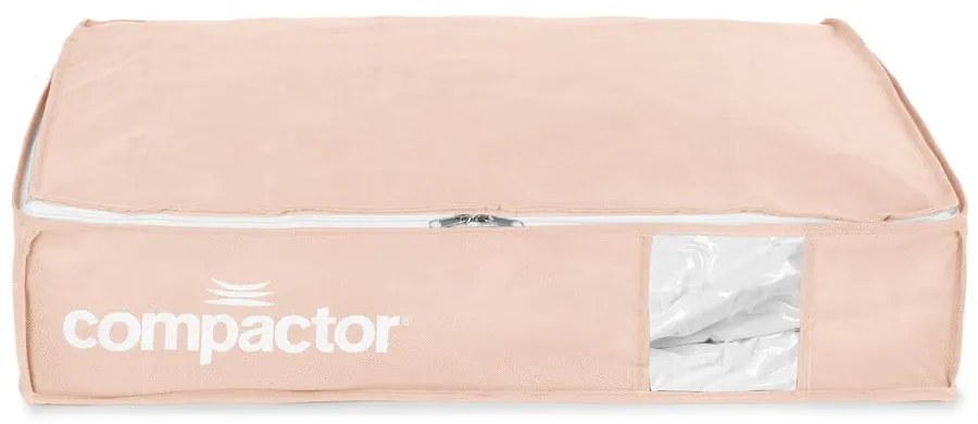 Vákuové plastové úložné boxy pod posteľ v súprave 3 ks 65x45x15, 5 cm Pink Edition – Compactor