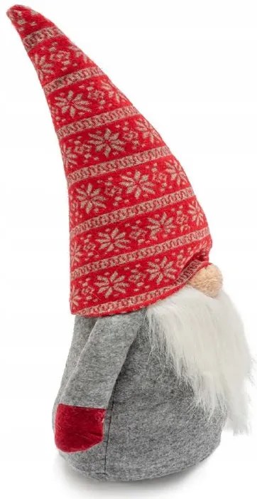 Tutumi Tutumi, vianočný trpaslík 40cm YX019, šedá-červená, CHR-00639