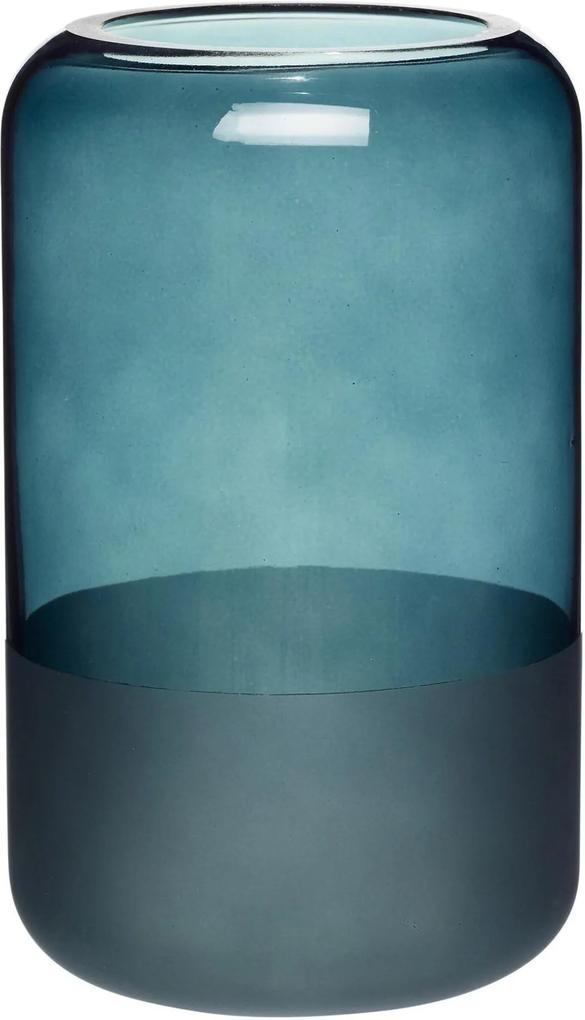 Hübsch Sklenená váza Thin Matte Blue