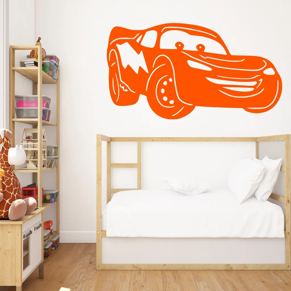 Veselá Stena Samolepka Blesk McQueen Farba: fialová, Veľkosť: 60 x 35 cm