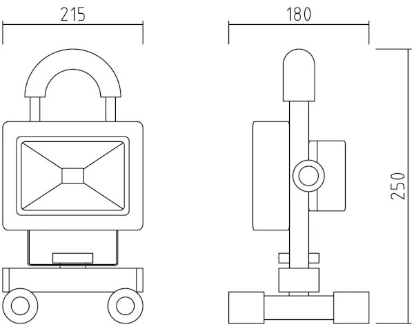 APLED - LED Reflektor AKU LED/20W/230V IP65 6000K 2200 mAh