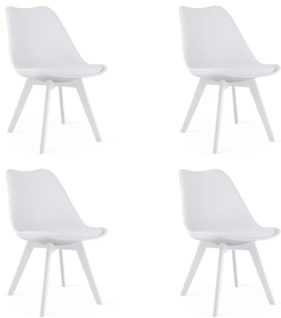 Set štyroch jedálenských stoličiek MARK biely (4 ks)