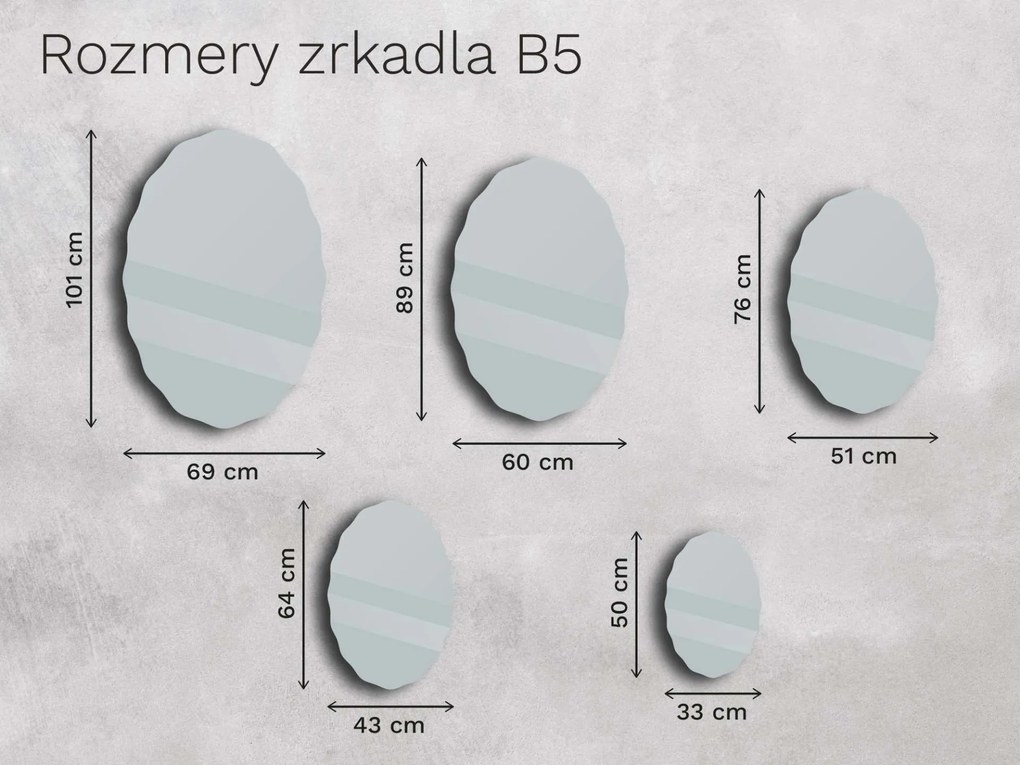 Zrkadlo Base B5 33×50