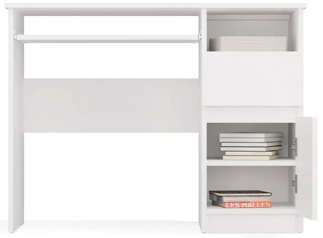 Písací stôl Porto 98 cm pravý biely