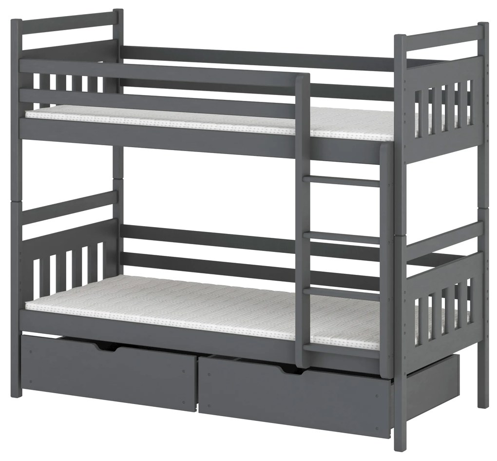 Detská posteľ 90 x 190 cm ARAS (s roštom a úl. priestorom) (grafit). Vlastná spoľahlivá doprava až k Vám domov. 1013427