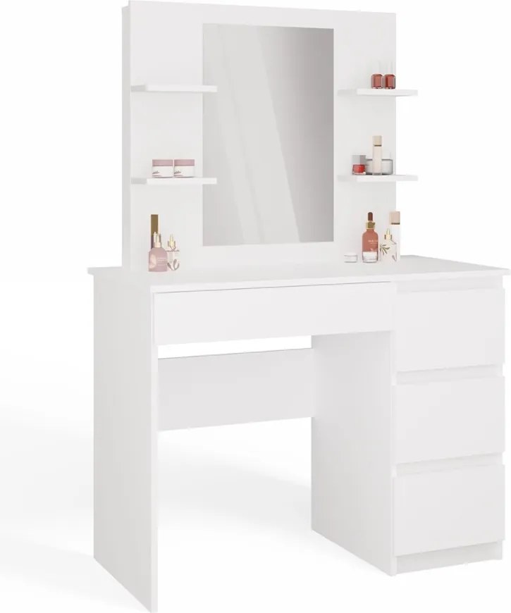 Toaletný stolík Marina Mijas 98,4 cm biely pravý