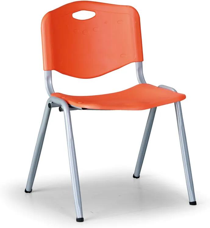 Plastová jedálenská stolička HANDY, oranžová