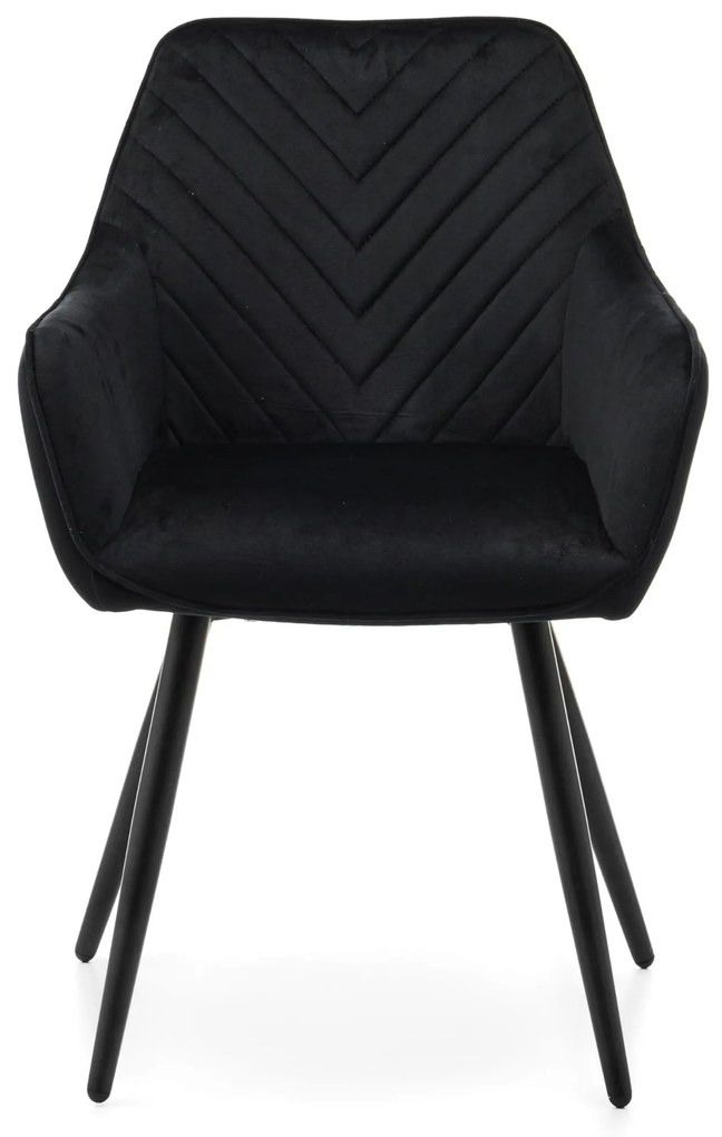 Jedálenská stolička vasto velúr čierna | jaks