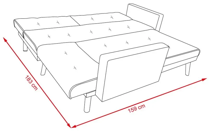 Rozkladacie rohové sofa Catini Anabel - Hnedá