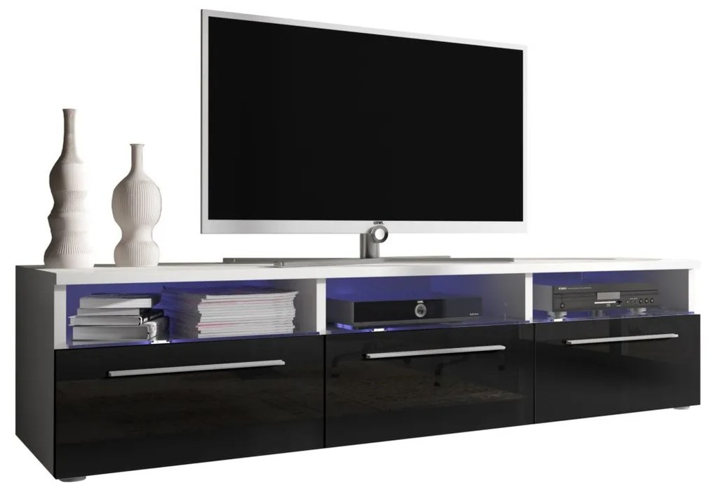 TV skrinka Cleo II, Farby: biela / biely lesk