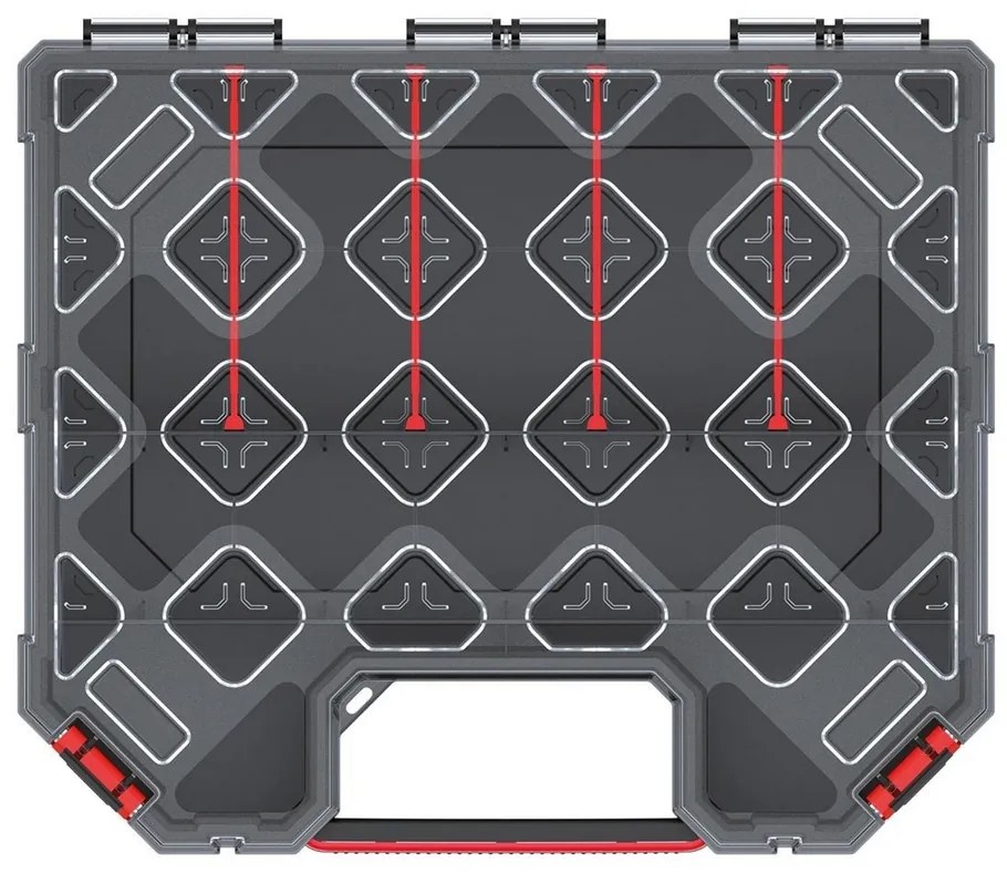 Kufríkový organizér 28,4 × 24,3 × 10,5 cm II, prepážky, čierna